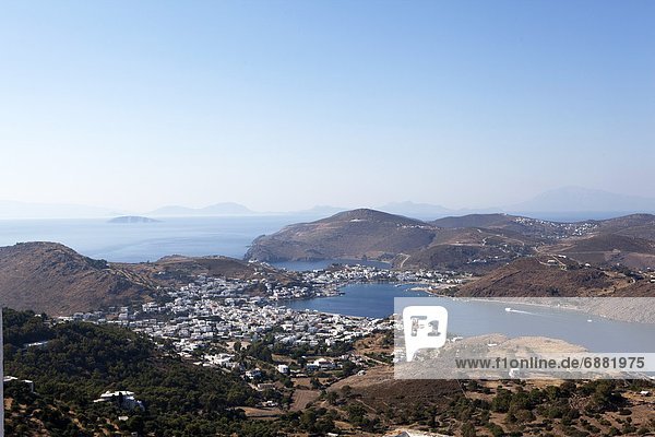 Europa Ansicht Dodekanes Griechenland Griechische Inseln Kloster Patmos