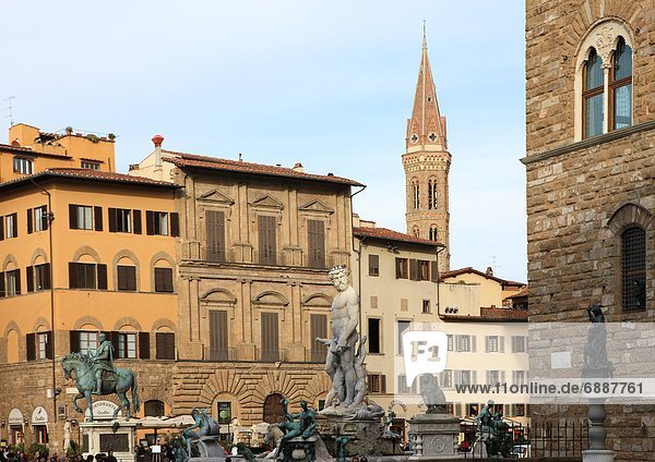 Piazza della Signoria  Florence  UNESCO World Heritage Site  Tuscany  Italy  Europe