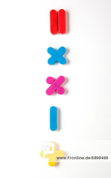 Mathematical symbol fridge magnets