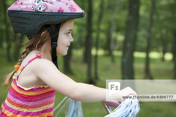 Girl cycling