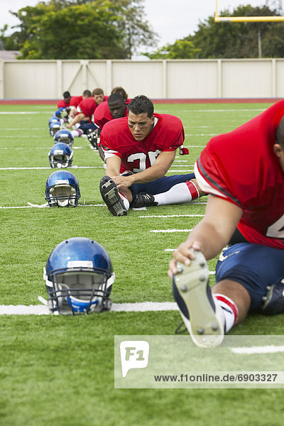 Football Players Stretching