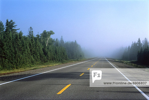 Road and Haze Highway 17  Ontario  Canada