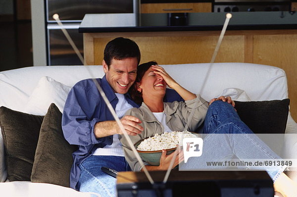 Couple Watching Television