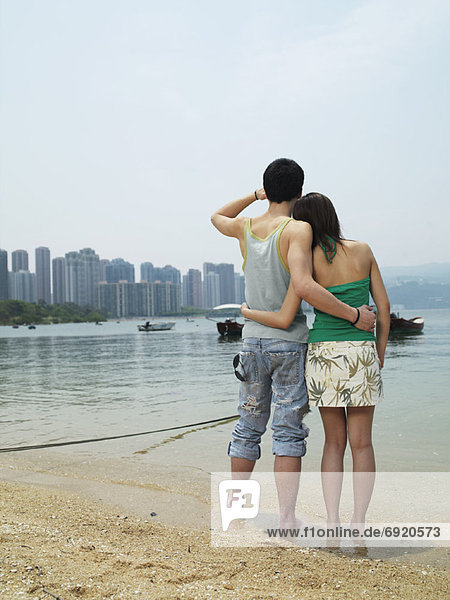 Couple Looking at Skyline