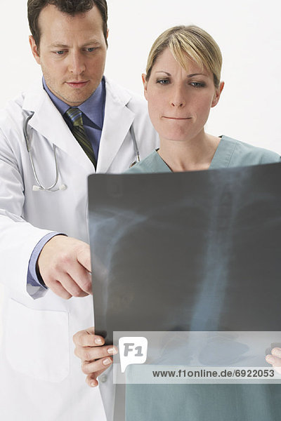 Portrait  sehen  Arzt  Röntgenbild
