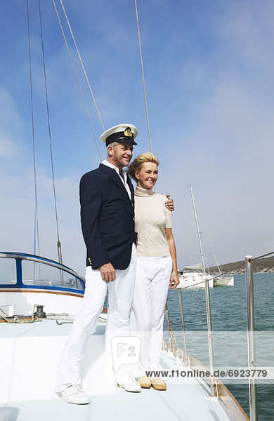 Couple Standing on Yacht