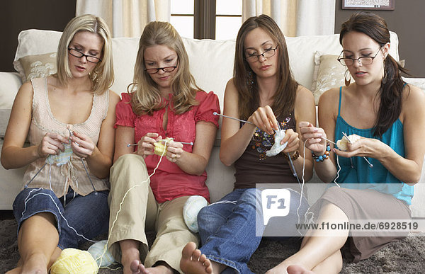Women Knitting