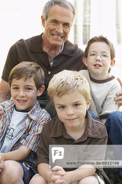 Portrait of Grandfather with Grandsons