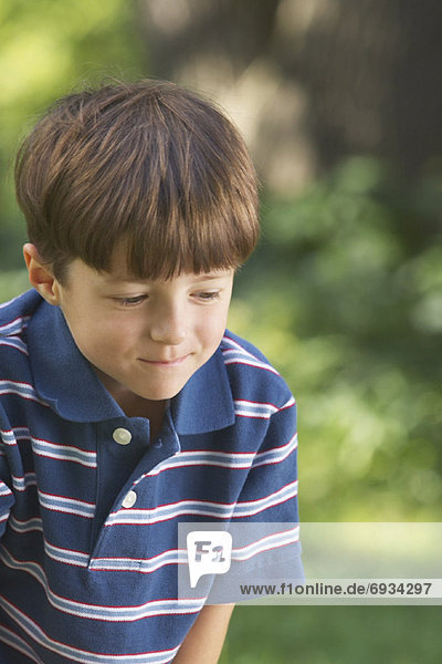 Portrait of Young Boy Outdoors