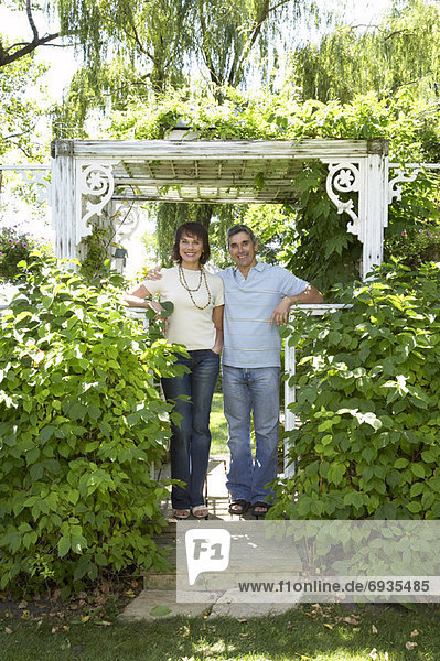Portrait of Couple in Garden