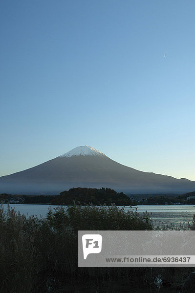 Mt Fuji with snow  Kawaguchiko-machi  Yamanashi Prefecture  Japan