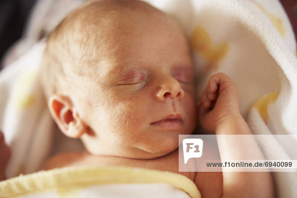 Portrait of Sleeping Newborn Baby