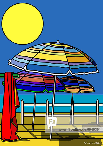 Strand  Regenschirm  Schirm  Illustration  Sonnenschirm  Schirm
