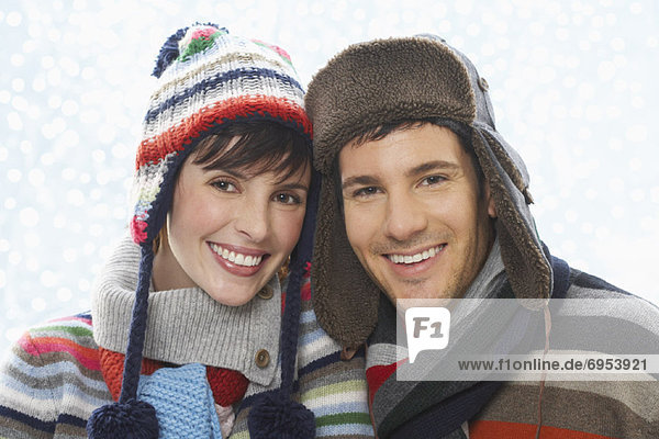 Portrait of Couple Wearing Winter Clothing