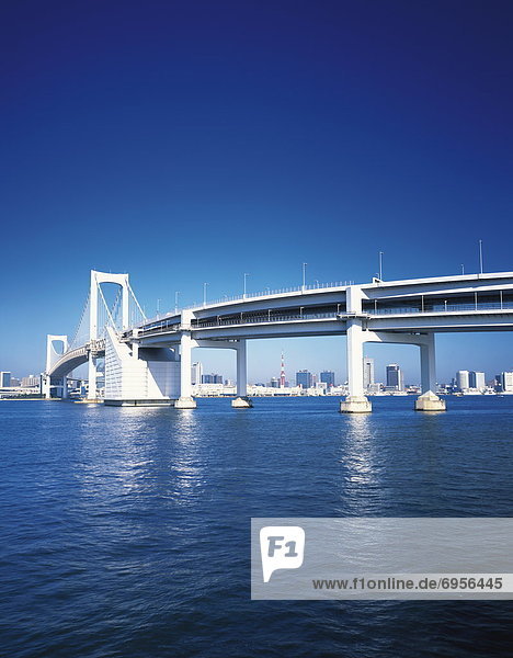 Rainbow bridge  Tokyo Prefecture  Honshu  Japan