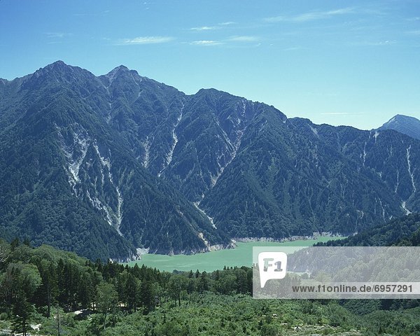 Mountain Range  Toyama Prefecture  Japan.