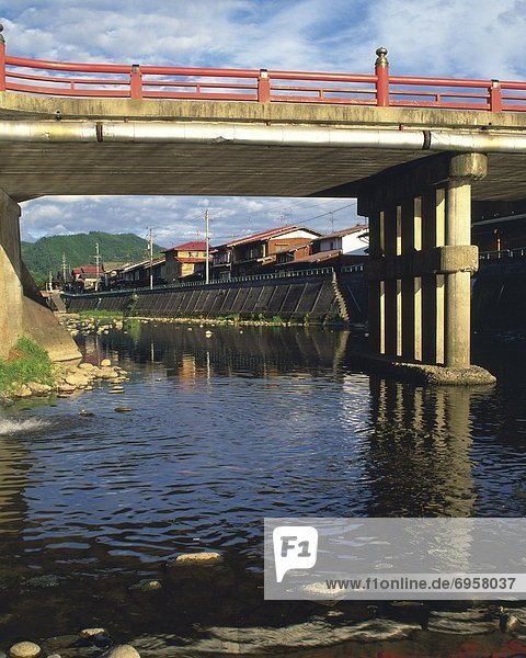 Town by a River  Hida-Furukawa  Hida  Gifu Prefecture  Japan
