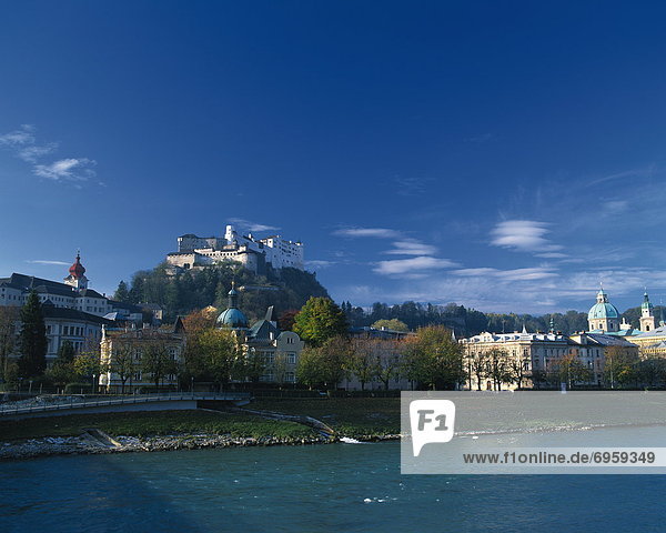 Hohensalzburg Castle  Moenchsberg  Salzburg  Austria