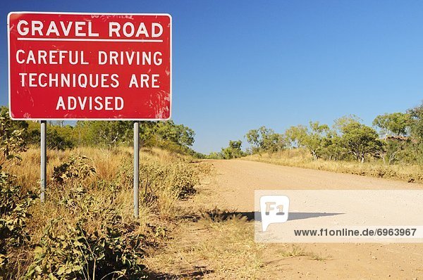 Straßenschild  Australien  Northern Territory