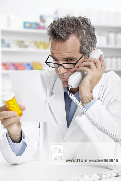 Pharmacist Talking on the Phone