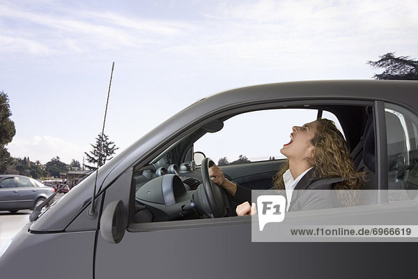 Woman Yelling in Car
