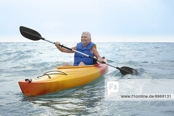 Woman Kayaking  Elmvale  Ontario  Canada