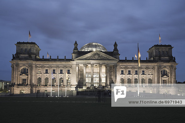 Reichstag at Night  Berlin  Germany