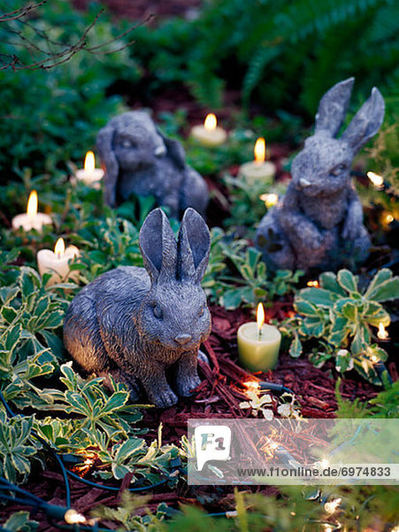 Stein  Kerze  Kaninchen