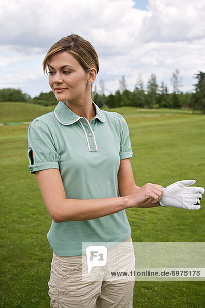 Woman on the Golf Course  Burlington  Ontario  Canada