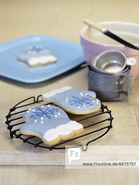 Christmas Cookies on Baking Table