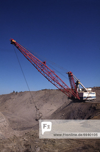 Black Coal Mining  Removing Overburden  Open Cut Mine
