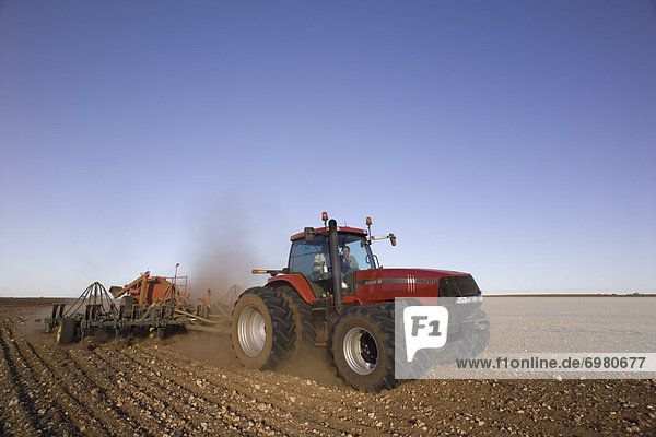 Wheat Sowing  Tractor Pulling Seed Drill  Australia