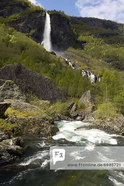 Norwegen  Wasserfall