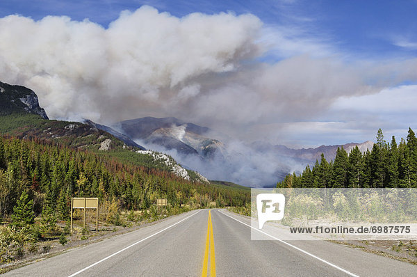 Forest Fire  Banff National Park  Alberta  Canada