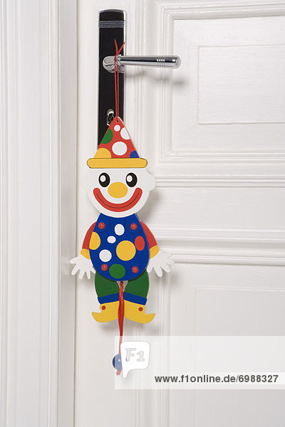 Tür  hängen  Clown  Marionette