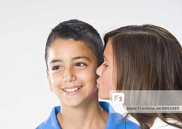 Girl and Boy Kissing