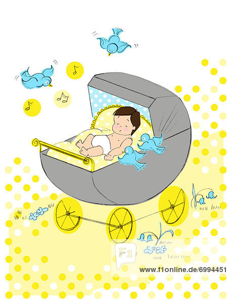 liegend  liegen  liegt  liegendes  liegender  liegende  daliegen  Illustration  Kinderwagen  Baby