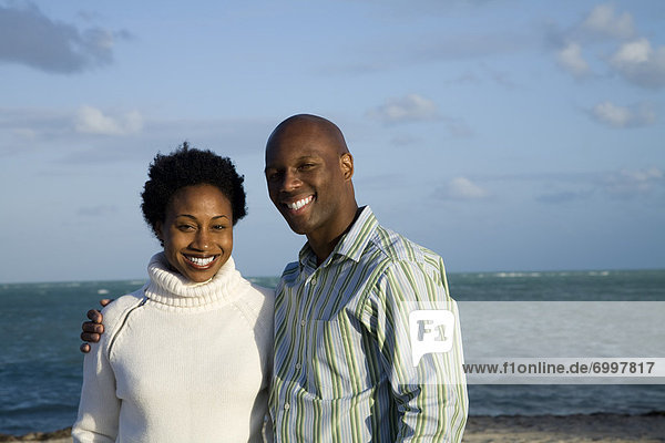 Portrait of Couple on the Beach  Florida  USA
