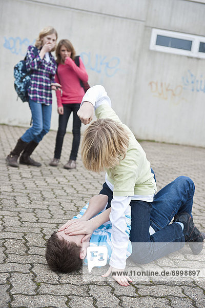 Teenagers Fighting