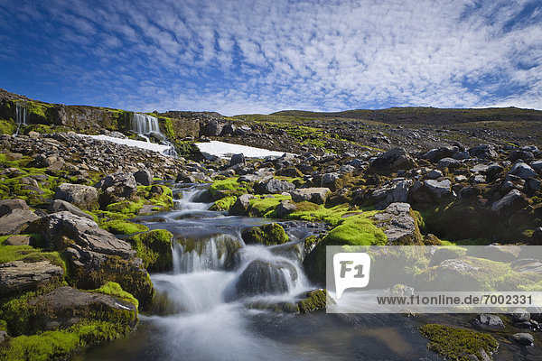 Waterfall on Trekyllisheidi Westfjords Region Iceland
