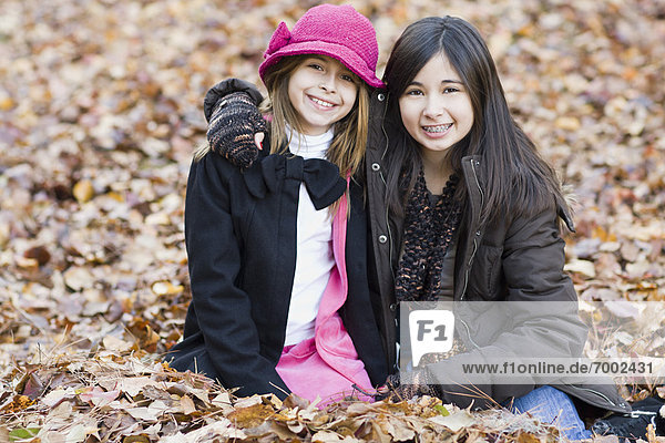 Portrait of Sisters in Autumn