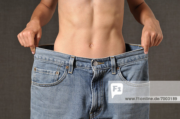 Junge - Person Jeans groß großes großer große großen Kleidung