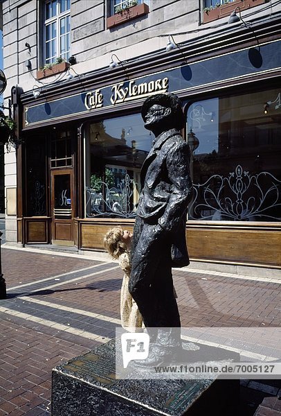 'Statue Of James Joyce Café Kylemore North Earl Street Dublin Ireland
