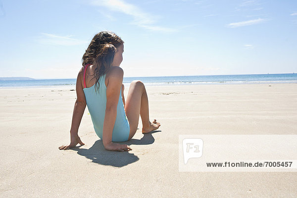 Girl On Beach  Camaret-sur-Mer  Finistere  Bretagne  France