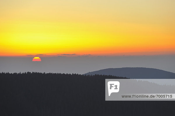 Sonnenuntergang  Baden-Württemberg  Schwarzwald  Deutschland