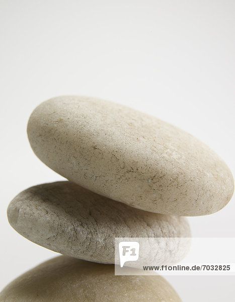 Close-Up of Three Stones on Top of Each Other