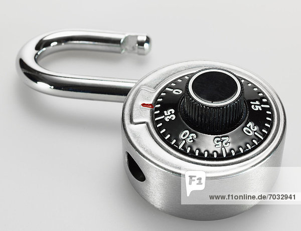Open Padlock with Dial
