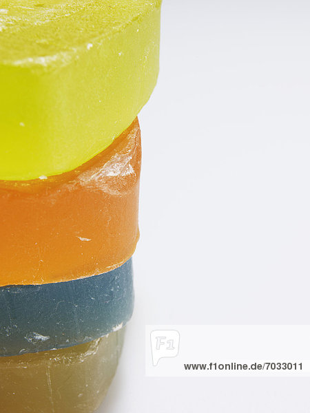 Close-Up of Colorful Soap Bars