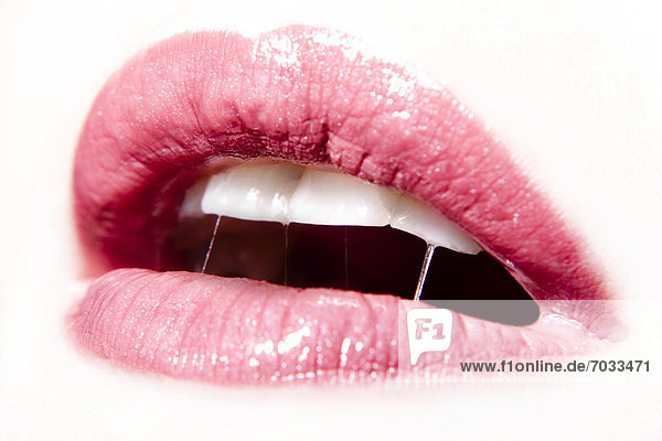 Lippen einer Frau  Close-up mund
