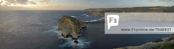 Felsbrocken Europa Gozo Malta Mittelmeer Westküste